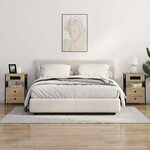 vidaXL Cabinet de chevet avec tiroir Chêne Sonoma 40 x 31 x 60 cm