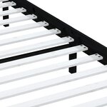 vidaXL Cadre de lit Noir 180x200 cm Super King Bois massif