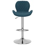 vidaXL Tabourets de bar lot de 2 bleu velours
