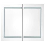 vidaXL Armoire de salle de bain à miroir LED 80x12 2x68 cm