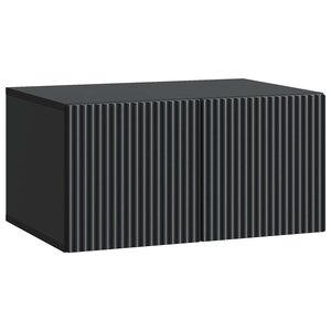 vidaXL Meuble TV mural Noir 59 5 x 41 x 30 cm Bois d'ingénierie