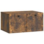 vidaXL Meuble TV mural Chêne fumé 59 5 x 41 x 30 cm Bois d'ingénierie