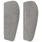 vidaXL Tête de lit avec oreilles Gris clair 163x23x78/88 cm Velours