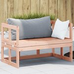 vidaXL Canapé de jardin extensible bois massif de douglas