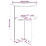 vidaXL Table d'appoint Chêne fumé Ø 39 5 x 55 cm Bois d'ingénierie