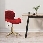 vidaXL Chaise pivotante de salle à manger Rouge bordeaux Velours