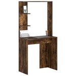 vidaXL Bureau Chêne fumé 78 5 x 37 x 154 5 cm Bois d'ingénierie