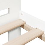 vidaXL Cadre de lit sans matelas blanc 75x190 cm bois de pin massif