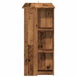vidaXL Table de bar avec étagère vieux bois bois d'ingénierie