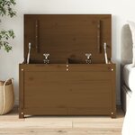 vidaXL Boîte de rangement Marron miel 80x40x45 5 cm Bois massif de pin