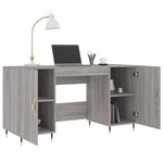vidaXL Bureau sonoma gris 140x50x75 cm bois d'ingénierie