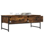 vidaXL Table basse chêne fumé 101x49x39 5 cm bois d'ingénierie