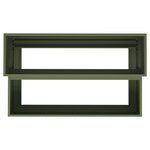 vidaXL Cache-pot de jardin Vert olive 100 x 60 x 45 cm Acier