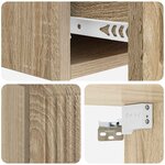 vidaXL Table d'appoint murale Chêne Sonoma 59 x 34 5 x 17 cm