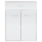 vidaXL Buffet Blanc brillant 60x30x75 cm Bois d'ingénierie