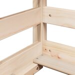 vidaXL Lit superposé et échelle et toit 90x190 cm bois de pin massif