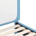 vidaXL Cadre de lit pour enfants avec tête de lit Bleu 90 x 190 cm PU