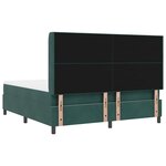 vidaXL Lit à ressorts avec matelas Vert foncé 180 x 200 cm Velours