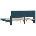 vidaXL Cadre de lit avec tête de lit Bleu 200 x 200 cm Velours