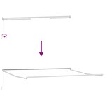 Store rétractable manuel vidaXL gris clair 500x300 cm