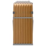 vidaXL Porte-bûches aspect bois 234x45x100 cm acier galvanisé