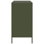 vidaXL Buffet vert olive 101 5x39x73 5 cm acier laminé à froid