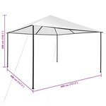 vidaXL Tonnelle 4x4x3 m Blanc 180 g/m²