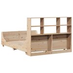 vidaXL Lit bibliothèque sans matelas 140x200 cm bois massif