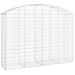 vidaXL Panier de gabions arqué 200x50x140/160 cm Fer galvanisé