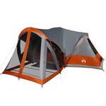 vidaXL Tente familiale tipi 8 personnes gris et orange imperméable