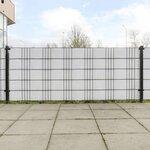 vidaXL Paravents de balcon 10 Pièces blanc 255x19 cm résine tressée