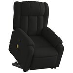 vidaXL Fauteuil de massage inclinable Noir Tissu