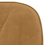 vidaXL Chaise pivotante de bureau Marron Velours