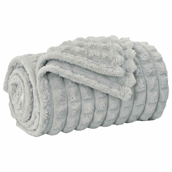 vidaXL Jeté Gris 150 x 130 cm Toison