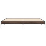 vidaXL Cadre de lit chêne marron 180x200 cm bois d'ingénierie et métal