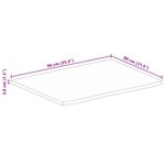 vidaXL Dessus de table à bord vivant 90x80x3 8 cm bois massif manguier