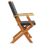 vidaXL Chaises de jardin pliantes lot de 4 noir poly rotin bois massif