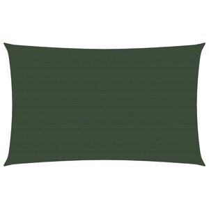 vidaXL Voile d'ombrage 160 g/m² Vert foncé 3x5 m PEHD