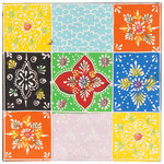 vidaXL Table carrée 3 Pièces Multicolore