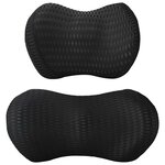 vidaXL Ensemble de Oreillers avec oreiller 2 Pièces Noir Maille 4D