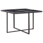 vidaXL Ensemble à manger d'extérieur avec coussins 9Pièces Résine tressée