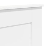 vidaXL Tête de lit avec tête de lit Blanc 200 cm Bois d'ingénierie