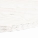 vidaXL Dessus de table blanc 70x35x2 5 cm bois de pin massif ovale