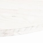 vidaXL Dessus de table blanc 70x35x2 5 cm bois de pin massif ovale