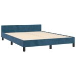 vidaXL Cadre de lit sans matelas bleu foncé 140x200 cm velours