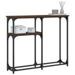 vidaXL Table console chêne marron 90x22 5x75 cm bois d'ingénierie