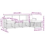 vidaXL Ensemble de canapés d'extérieur 5 Pièces Blanc et Beige