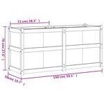 vidaXL Jardinière blanc 150x50x70 cm bois de pin massif