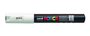 Marqueur pointe conique extra-fine posca pc1mc 0 7 - 1mm blanc x 12 posca