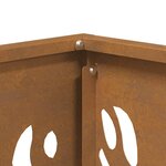 vidaXL Braise Marron 40 x 40 x 40 cm Acier